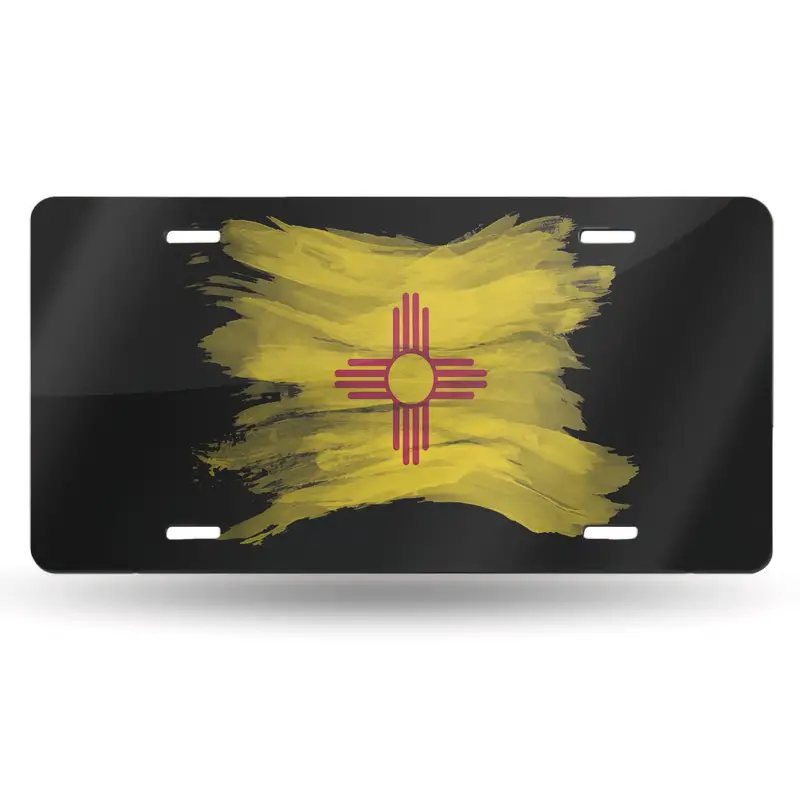 Nummernschild, New Mexico State Flag, Dekorative Auto-front-nummernschilder,  Vanity-tag, Metall-autoschild, Aluminium-neuheits-nummernschild, 6 X 12  Zoll - Auto - Temu Germany