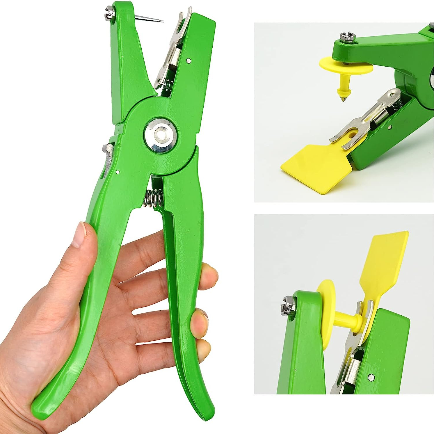 Livestock Ear Tag Pliers Universal Applicator Green
