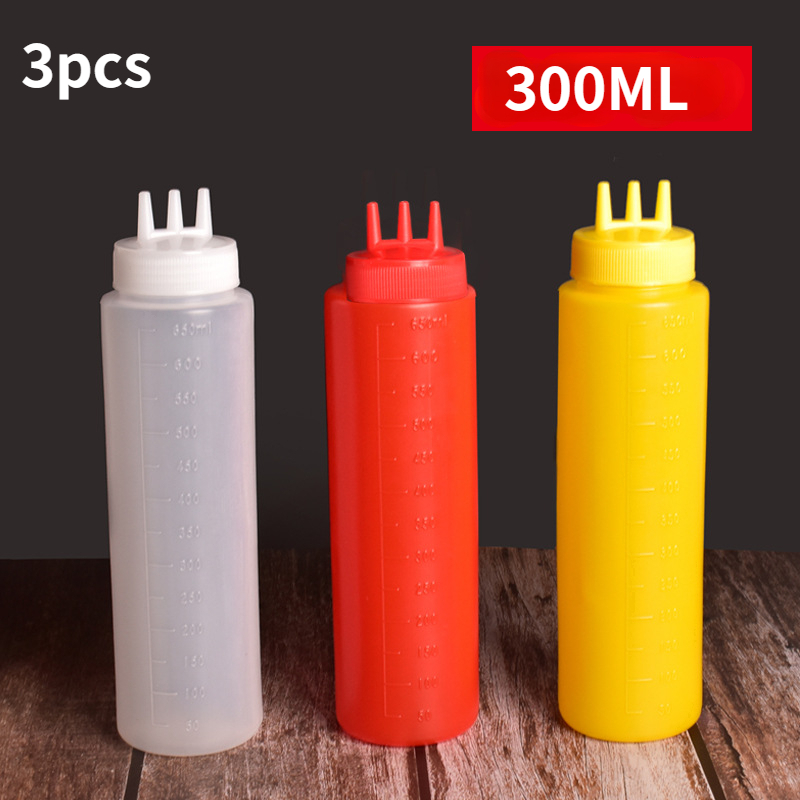 Mini Condiment Squeeze Bottles, Set of 3 - The Gourmet Warehouse