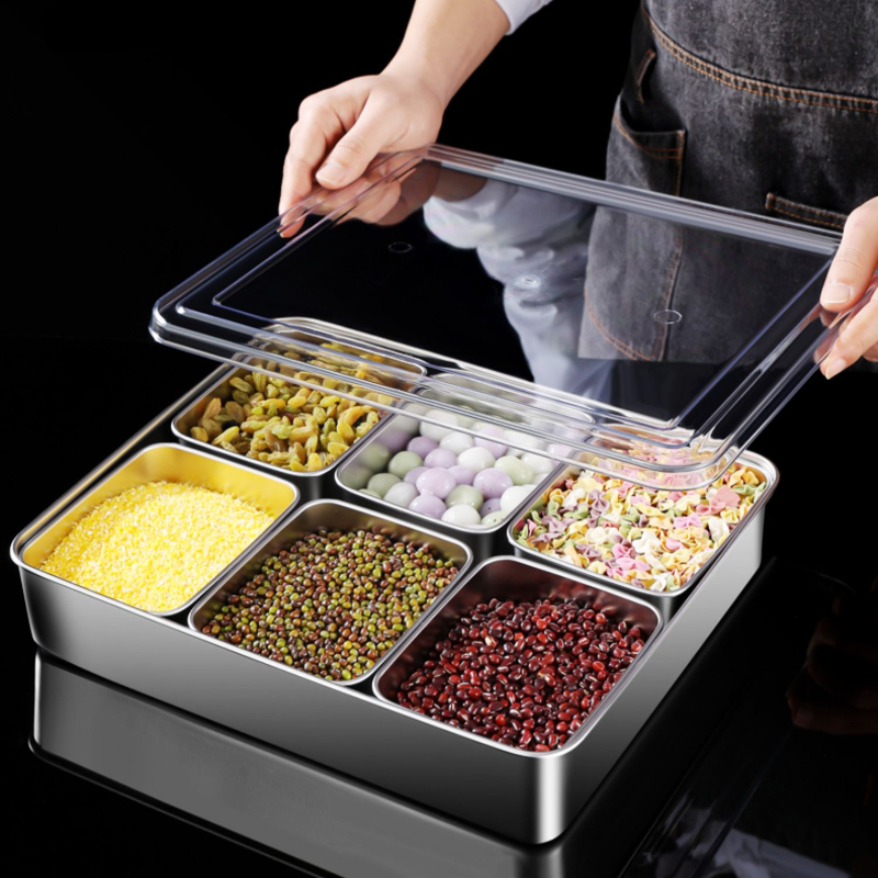 Stainless Steel Food Container Fruit Snack Box Small Storage Box