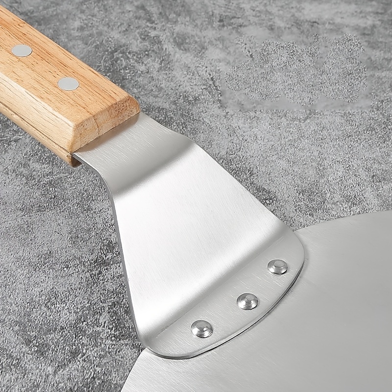 Stainless Steel And Wooden Pizza Scraper Kitchen Accessories