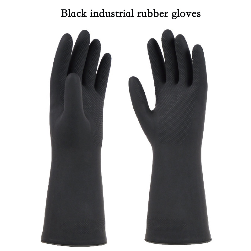 Coppia di guanti in lattice neri 1 paio L
