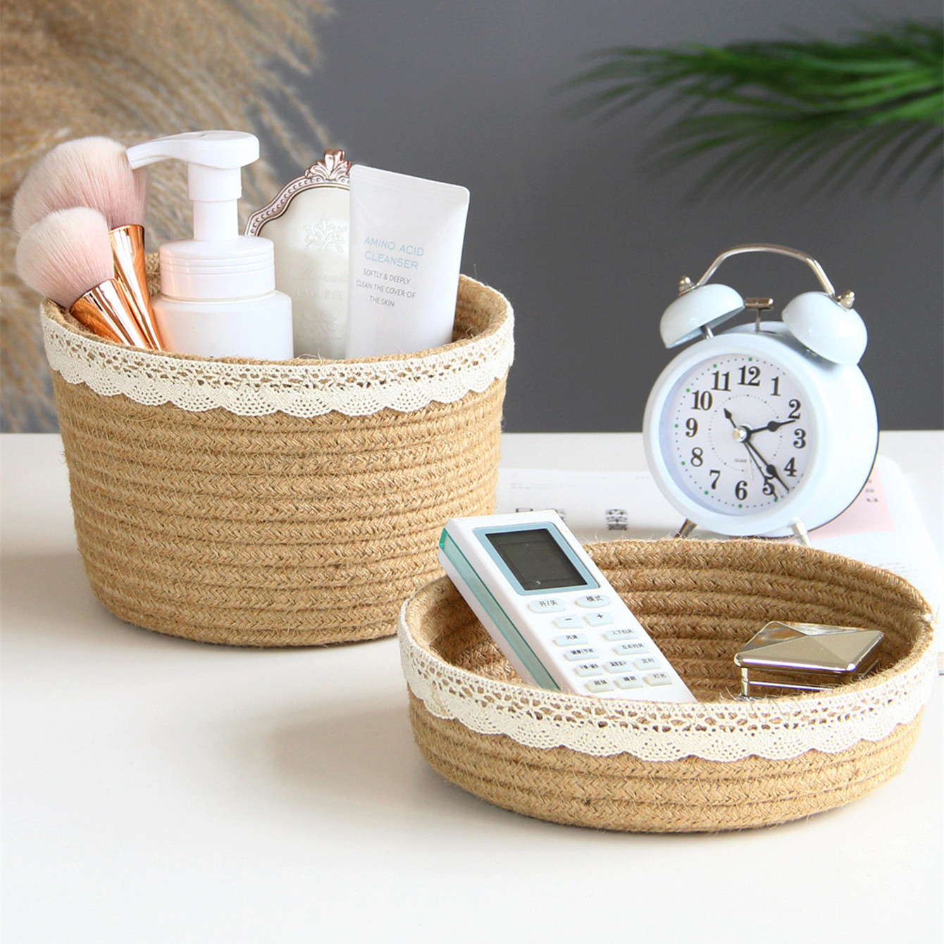 Rattan Basket Storage Organizer Container Autumn Decorative - Temu