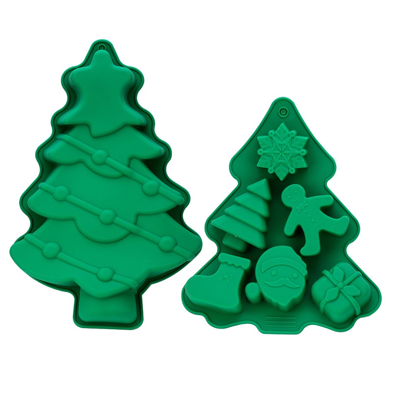 Christmas Tree Shape Silicone Mold 3d Fondant Mold For Diy - Temu