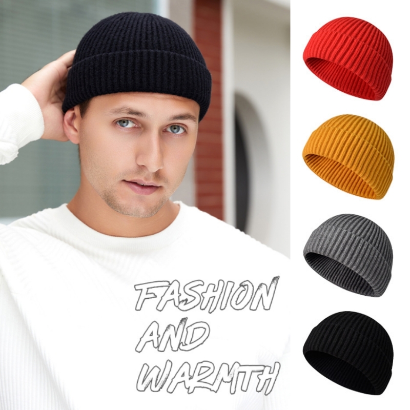 1pc Fashion Simple Warm Skullies Beanies Hat, Plain Color Autumn Winter Beanie Cap, Ideal choice for Gifts details 0