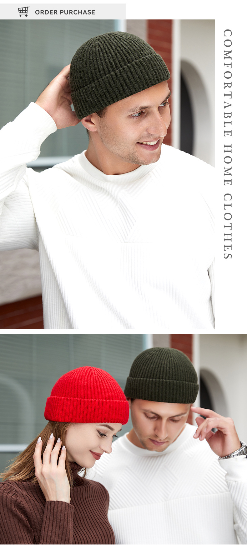 1pc Fashion Simple Warm Skullies Beanies Hat, Plain Color Autumn Winter Beanie Cap, Ideal choice for Gifts details 4