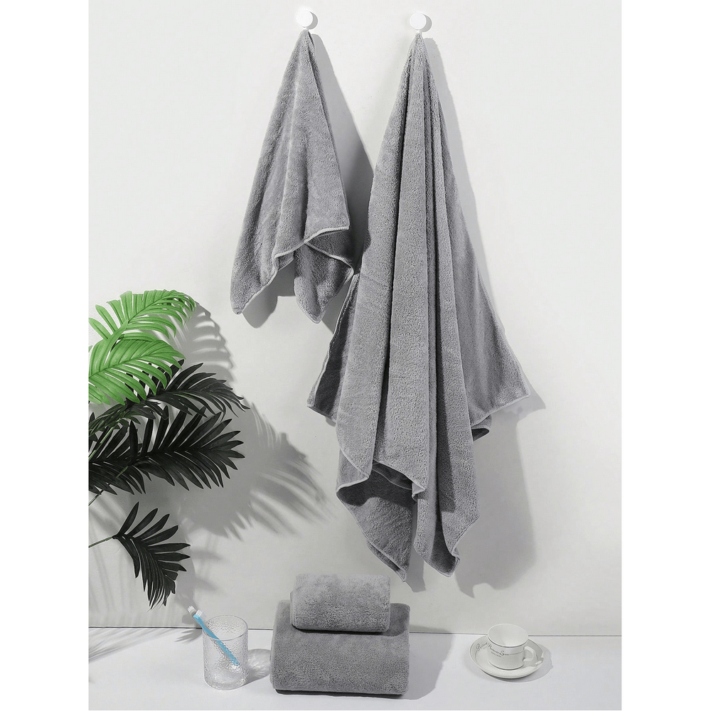 Checkered Pattern Towel Set Household Coral Fleece Towel - Temu