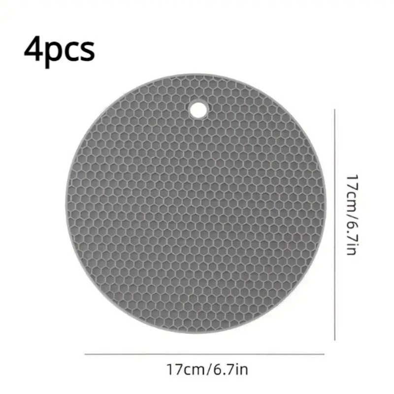 Heat Insulation Round Honeycomb Silicone Placemat Non slip - Temu