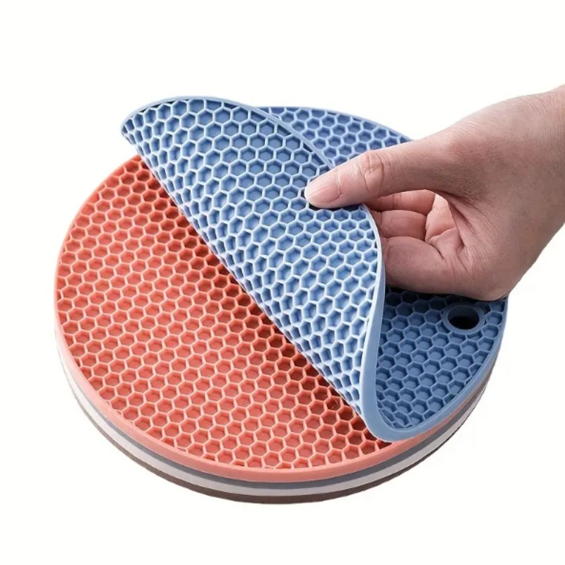 Round Heat Resistant Silicone Mat Drink Cup Coasters Non-slip Pot