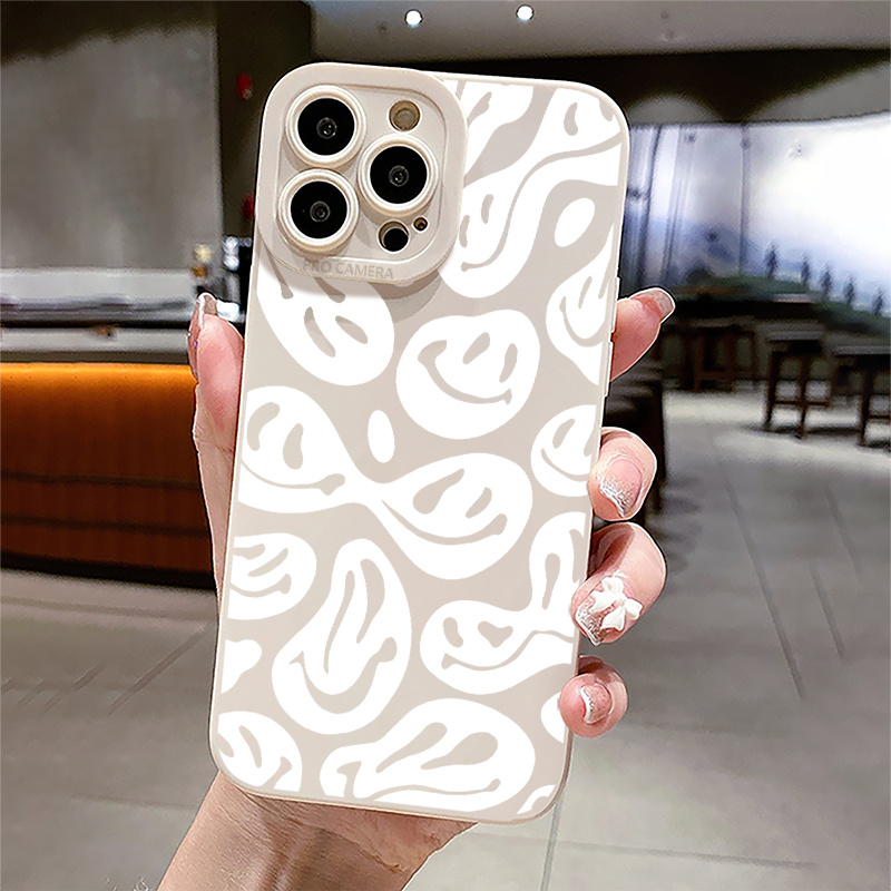 

Twisted Happy Face Pattern Silicone Graphic Protective Phone Case For Iphone 14 Pro Max/14 Pro/14 Plus/14/13 Pro Max/13 Pro/13/12 Pro Max/12 Pro/11