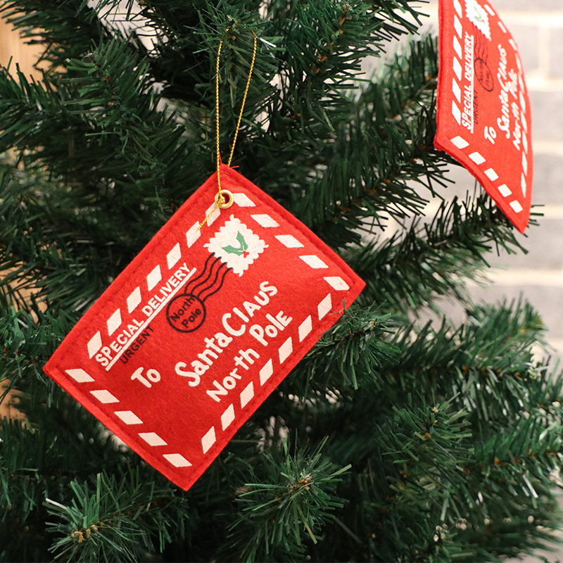 1 Pièce Enveloppe De Noël Pendentif Arbre De Noël Enveloppe En Non-tissé  Décoration De Carte Créative Décoration De Mariage Enveloppe Rouge De Noël, Mode en ligne