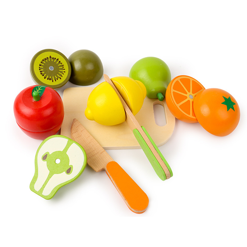 Fai finta di giocare in plastica cibo giocattolo taglio frutta verdura per  bambini, colore casuale e