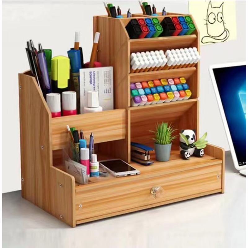 1pc Stationery & Planner Desktop Storage Box With Drawers For Students,  Hair Accessories, Desk Supplies, Pen Holder & Shelf Organizer For Kids