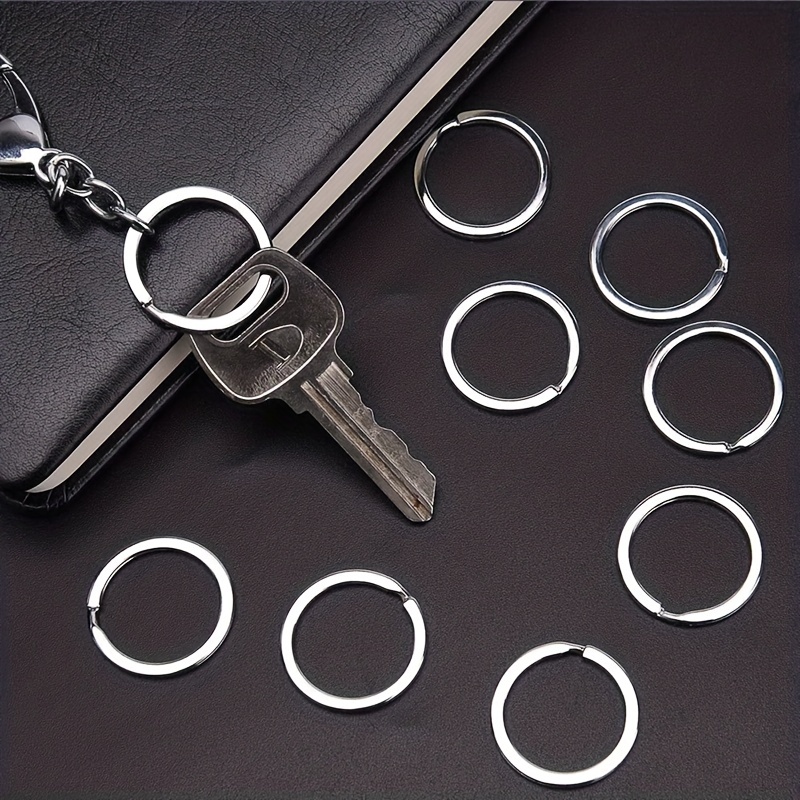 Metal Blank Keyring Keychain Split Rings Keyfob Key Rings - Temu