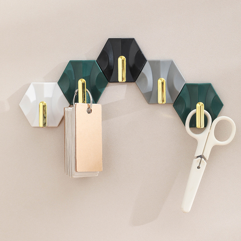 Light Luxury Style Geometric Hooks Home Kitchen Small Sticky - Temu