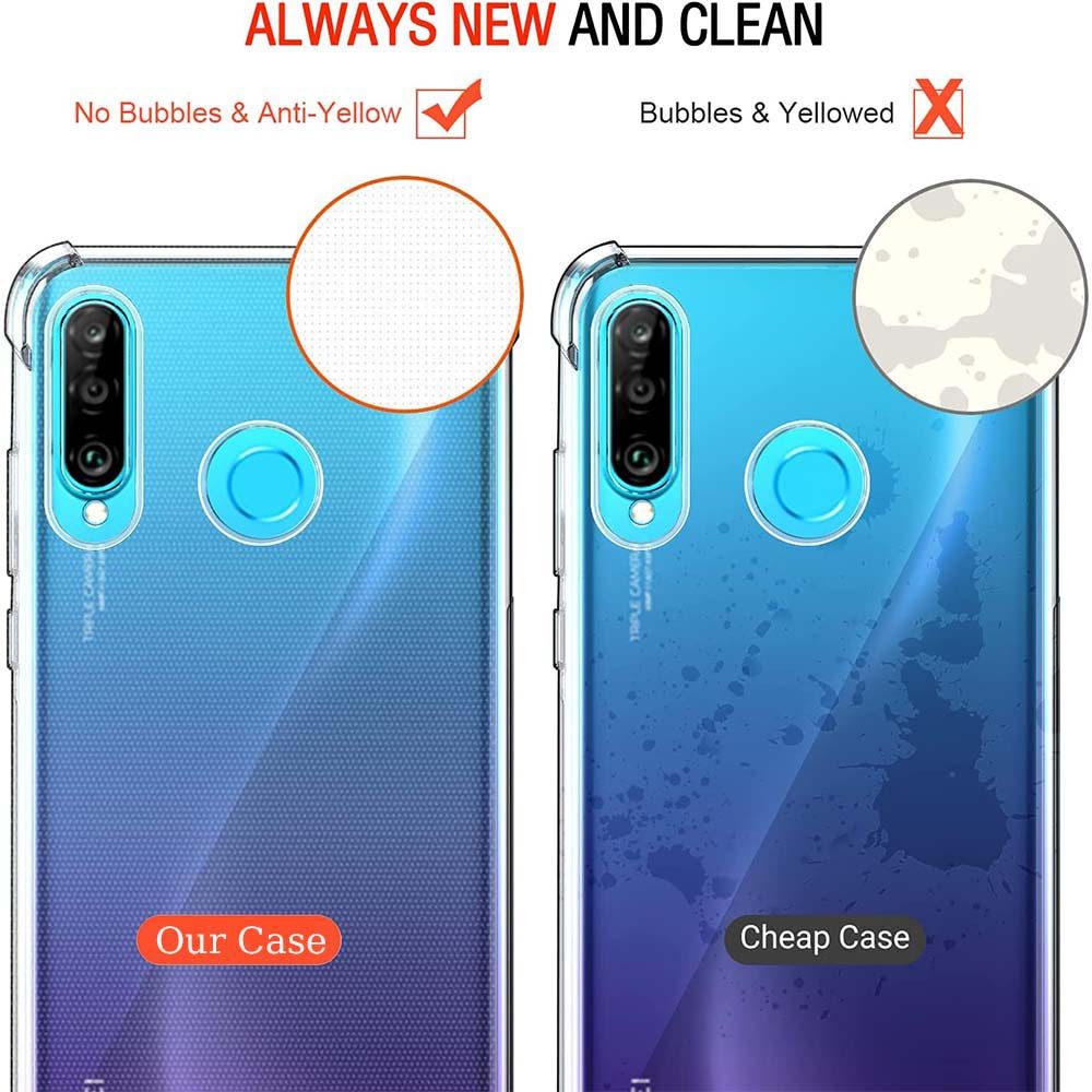 Case for Huawei Mate 20 Lite Clear TPU Four Corners Protective Cover  Transparent Soft funda