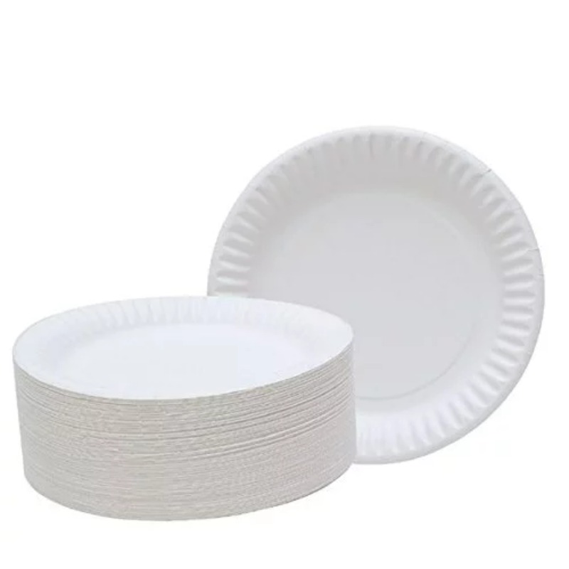 6 /9  Uncoated White Paper Tray In Bulk, Disposable Plate, Suitable for  Food, Dessert or Crafts. 