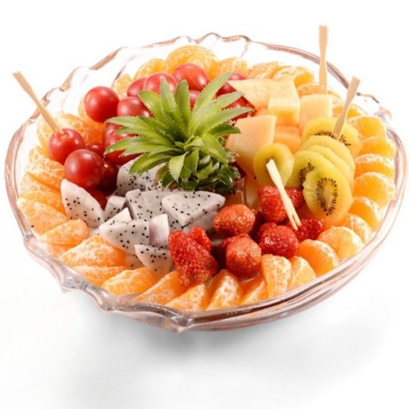 100pcs Disposable Fruit Fork Set Dessert Fork Heart Gourd Bamboo Flat Wood