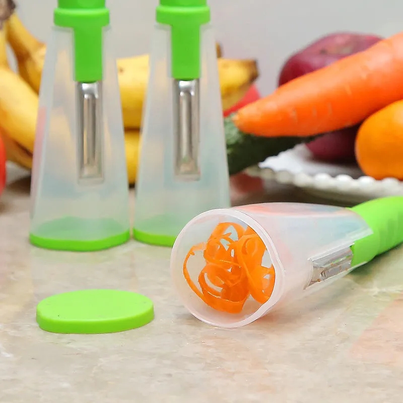 2in1 Fruit Peeler, Vegetable Peeler, Multifunctional Fruit Peeler With Peel  Storage Case, Portable Potato Peeler, Trash Can Peeler, Kitchen Stuff -  Temu Germany