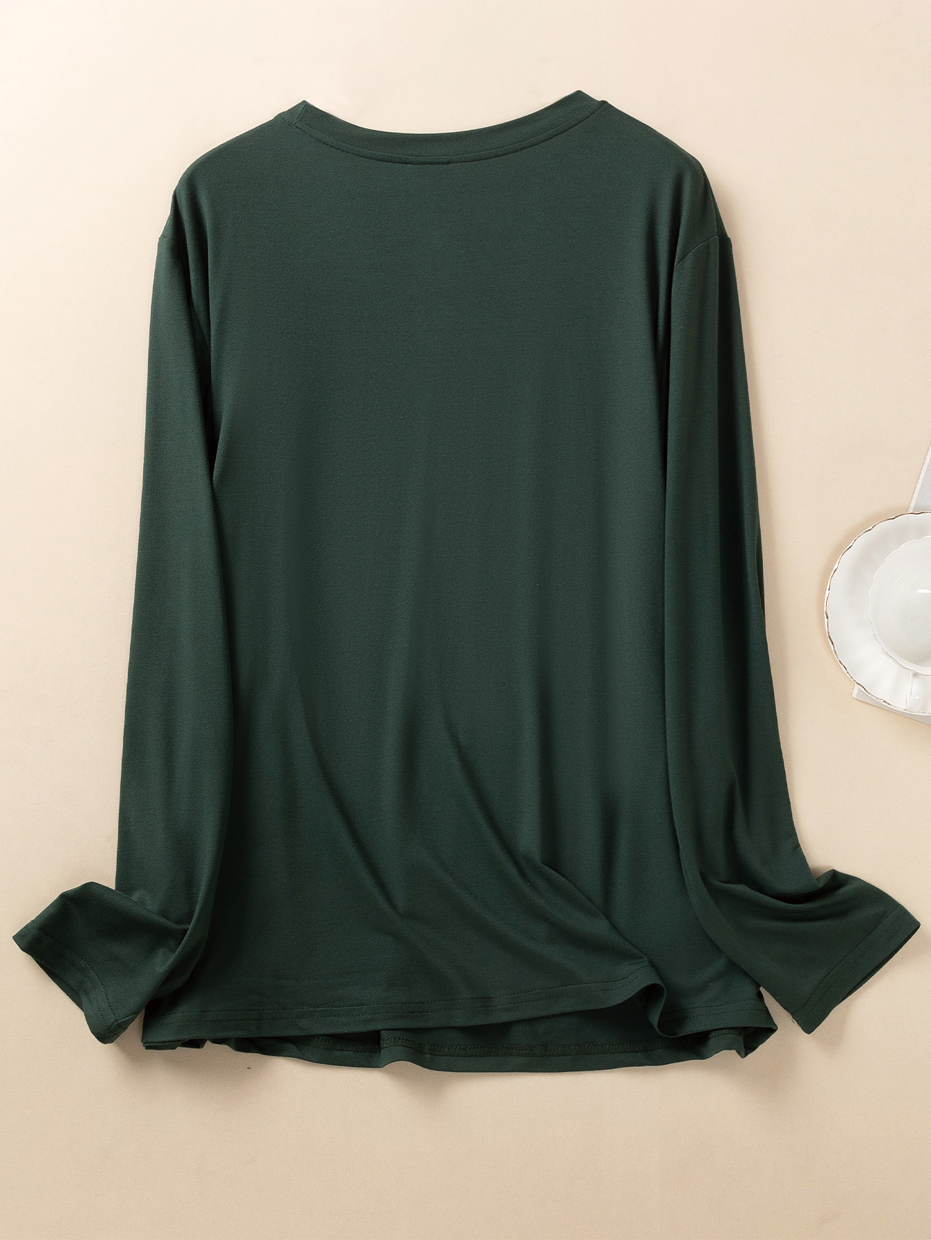 Women's Plus Gnomes & Pumpkin Print Long Sleeve Top