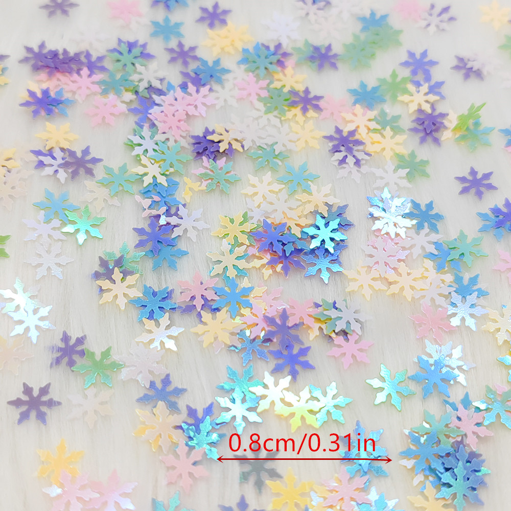 1pc/set Colorful Christmas Nail Art Snowflake Sequins Sparkly Confetti For  DIY Nail Art Jewelry, Makeup For Festival Decors