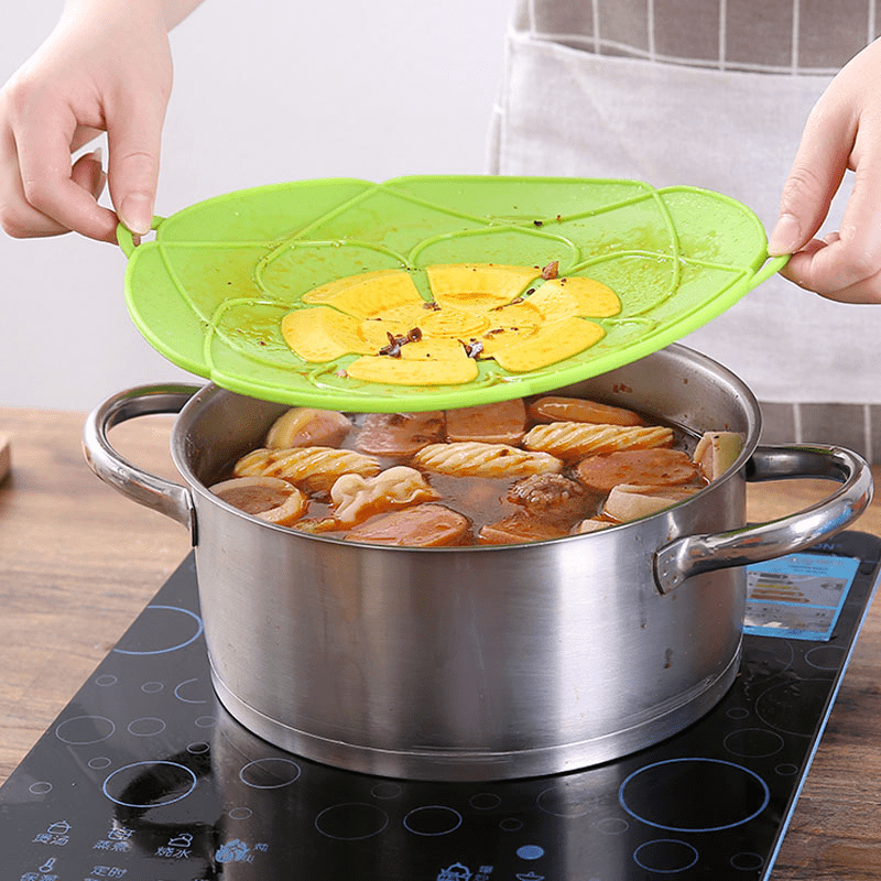 Silicone Lid Spill Stopper Cover for Pot Lid Pan Kitchen Accessories  Cooking Tools Flower Cookware Utensil 26cm Kitchen Cookware