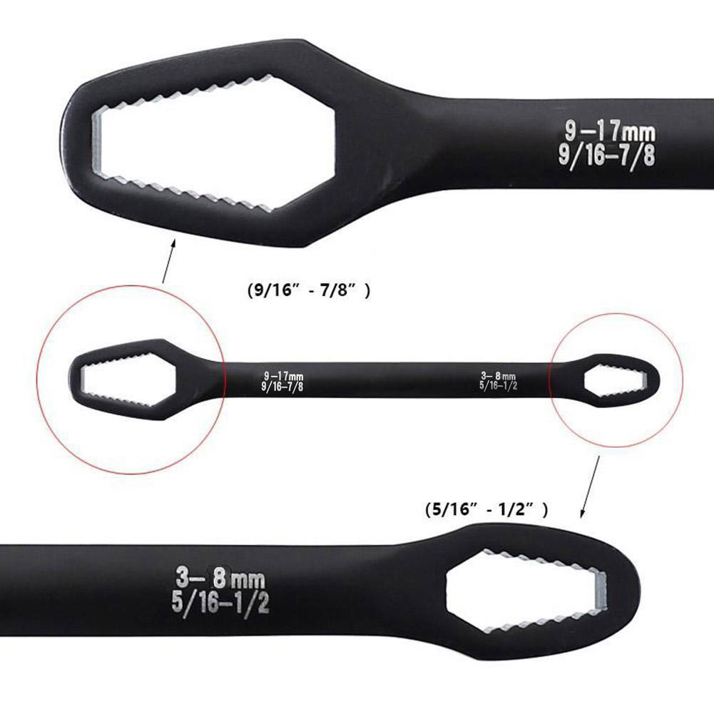 1pc Upgrade Your Toolbox With This Universal Double-Head Torx Wrench - Adjustable From 3-17mm!