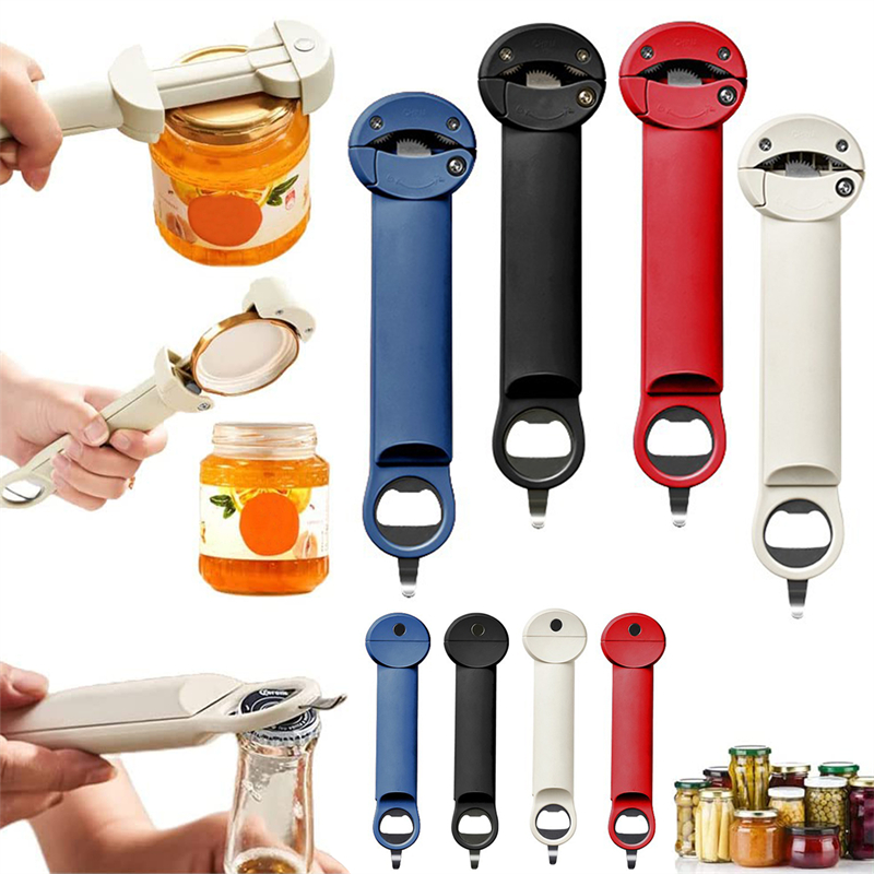 Multifunctional Retractable Bottle Opener Can Opener Adjustable Jar Gripper  Tight Lid Opener Kitchen Gadgets Easy Jar Opener - AliExpress