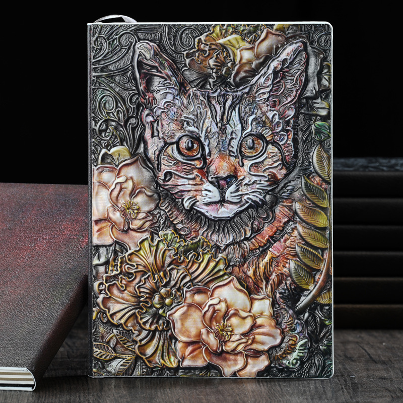 A Vintage Animal-themed A5 Diary Featuring A , Perfect For Travel Planning, School, Office Use, Or As A Gift.
