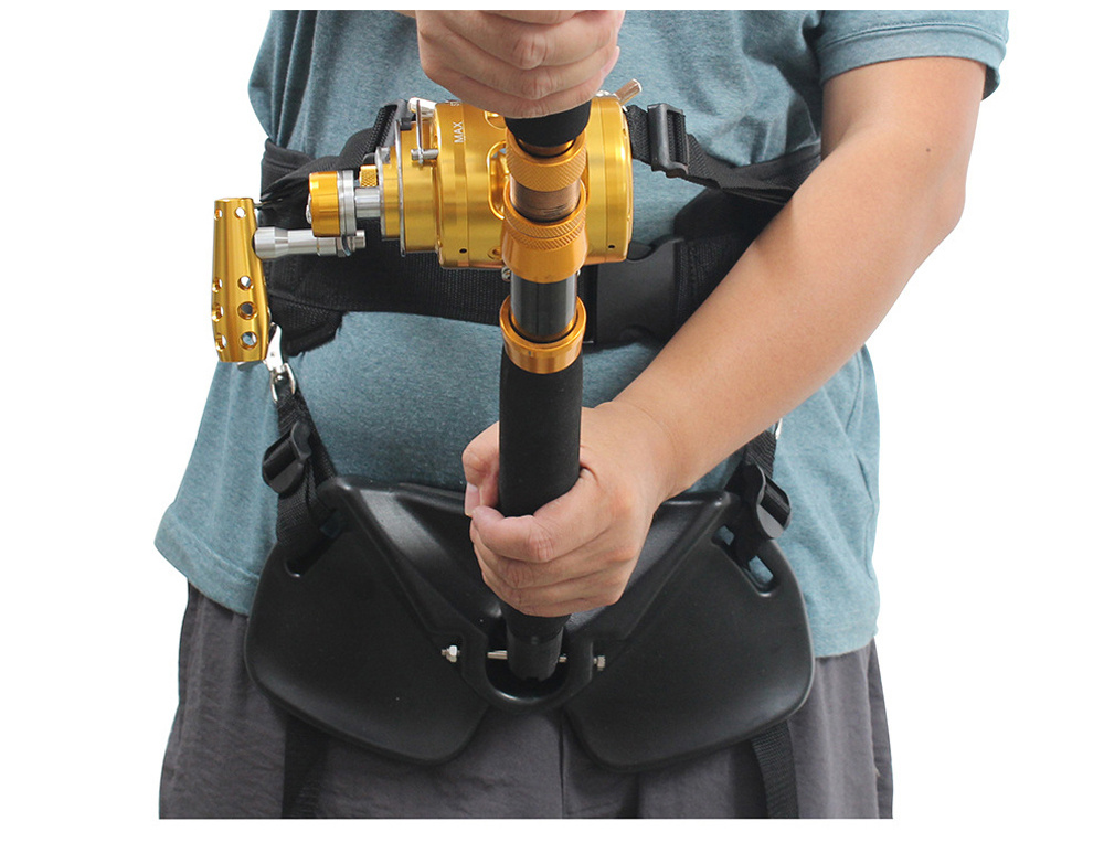 1pc Fishing Belt With Rod Stand Holder, Adjustable Waist Support Belt With  Pole Holder, Fishing Gear For Sea/Boat Fishing