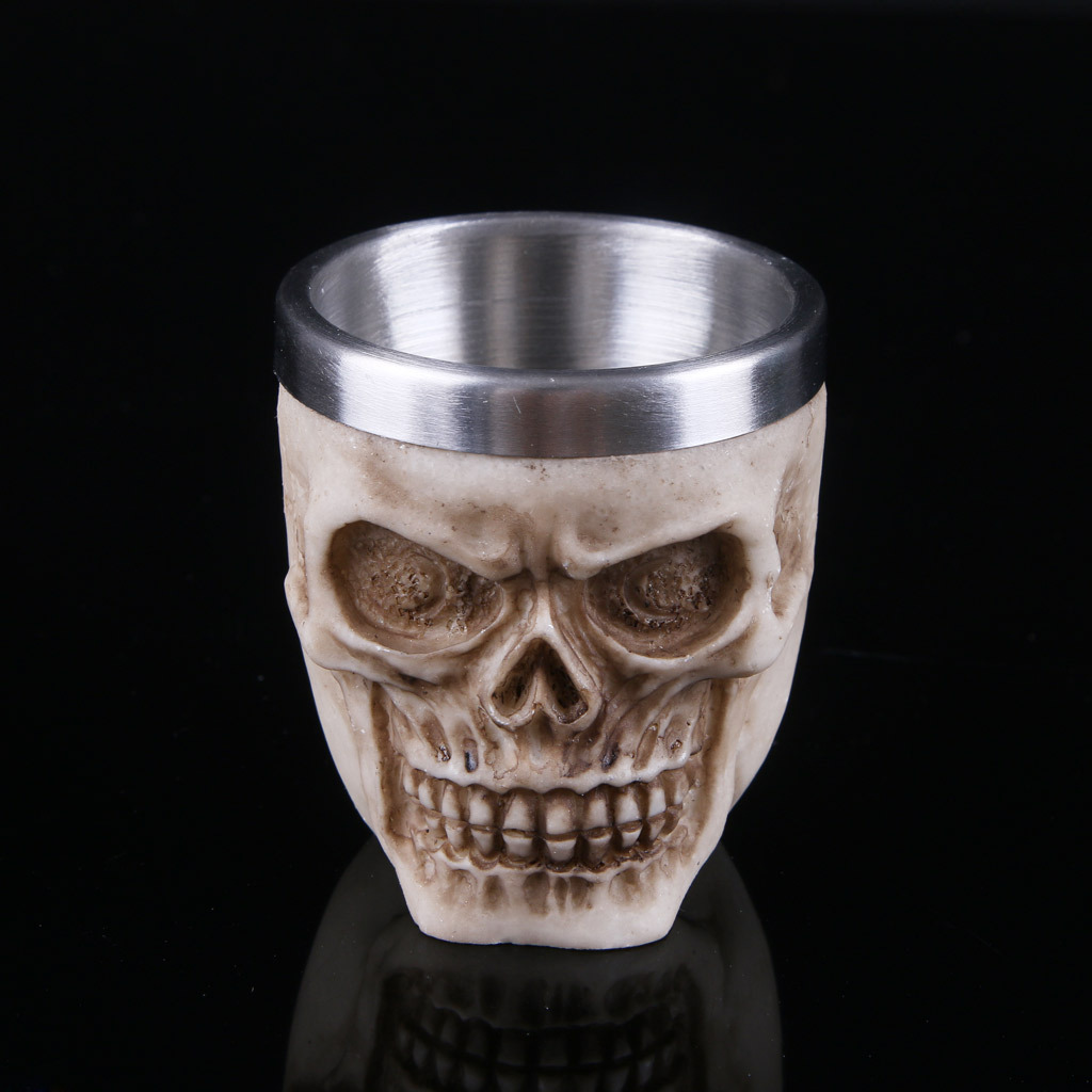 1pc Stainless Steel Skull Warrior Beer Coffee Mug Beverage Drinking Cup  Best Gift For Birthday Men Woman Halloween Party Cup Day Of The Dead Gifts