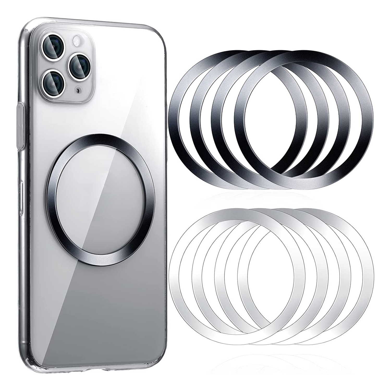 3 PCS Magnetischer Aufkleber für Mag Safe Wireless Chager & Zubehör,  starker universeller Magnetring-Aufkleber, Universal Magnet Sticker für  iPhone