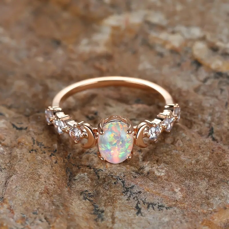 Opal ring online design for female