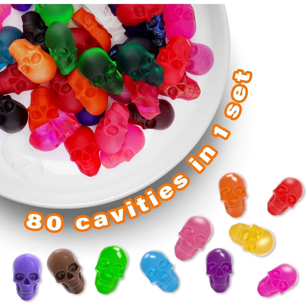 Gummy Bear Candy Molds Silicone, Gummy Molds with 2 Droppers, Non