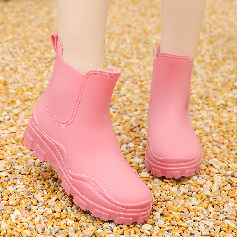 women s rain boots comfortable elastic ankle booties fashion