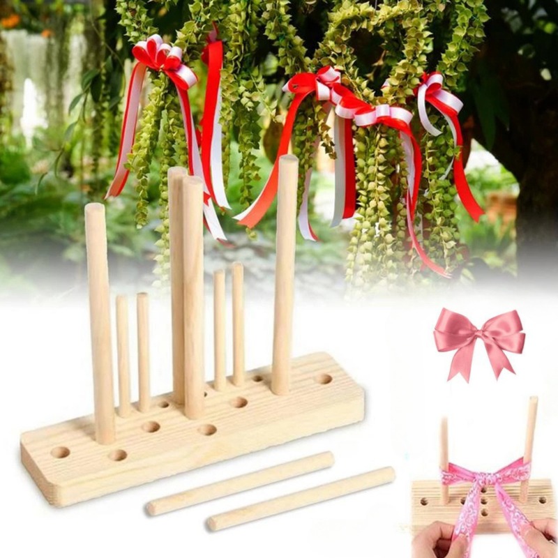 Multipurpose Bow Maker Wooden Bow Making Tool for Ribbon Crafts Cute Wreath  Bowing Making Tool Christmas Party Decorations