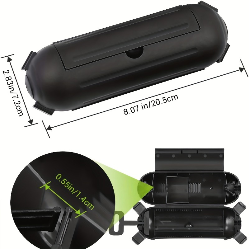 Outdoor Extension Cord Cover - Black/green Weather Resistant Plug Connector  Safety Seal For Outside - Temu