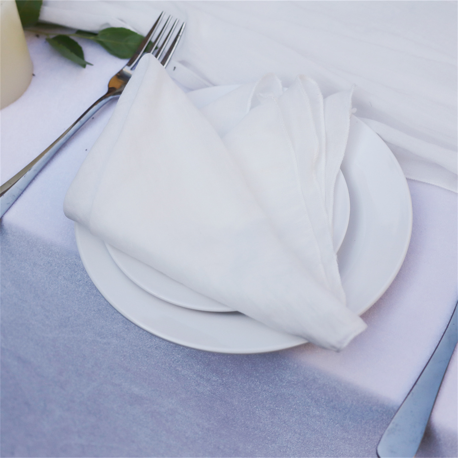 12pcs Table Napkins Wedding Party Dinner Table White Cloth Napkin  Restaurant Home Napkins Cotton Linen Handkerchie High Quality