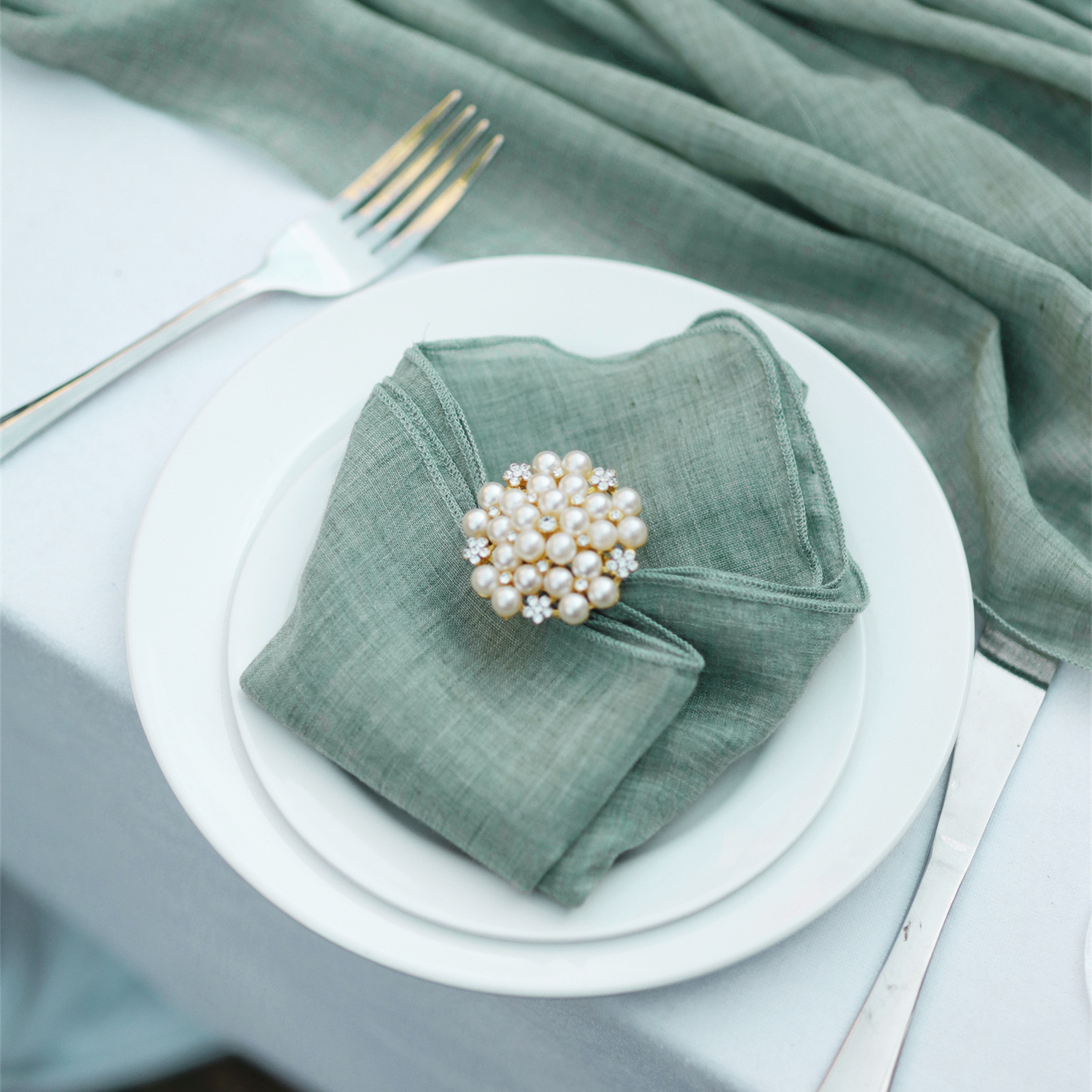 Polyester Napkins Solid Color Napkin Cloth Satin Wedding - Temu