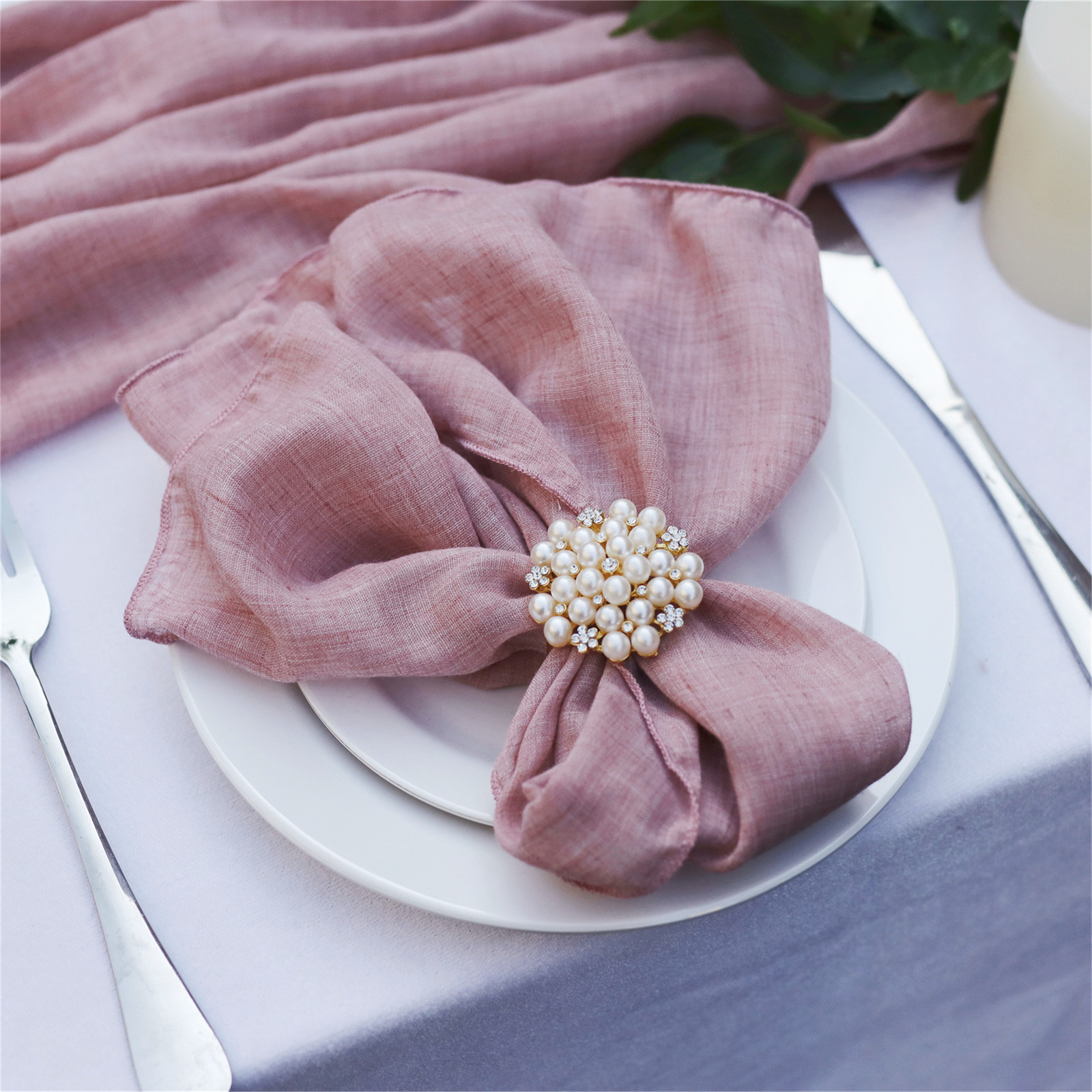 12 Pcs Table Napkins Cotton Napkins Cloth Wedding Napkin Dinner Table Napkin  For Wedding Party 46 X 46 CM