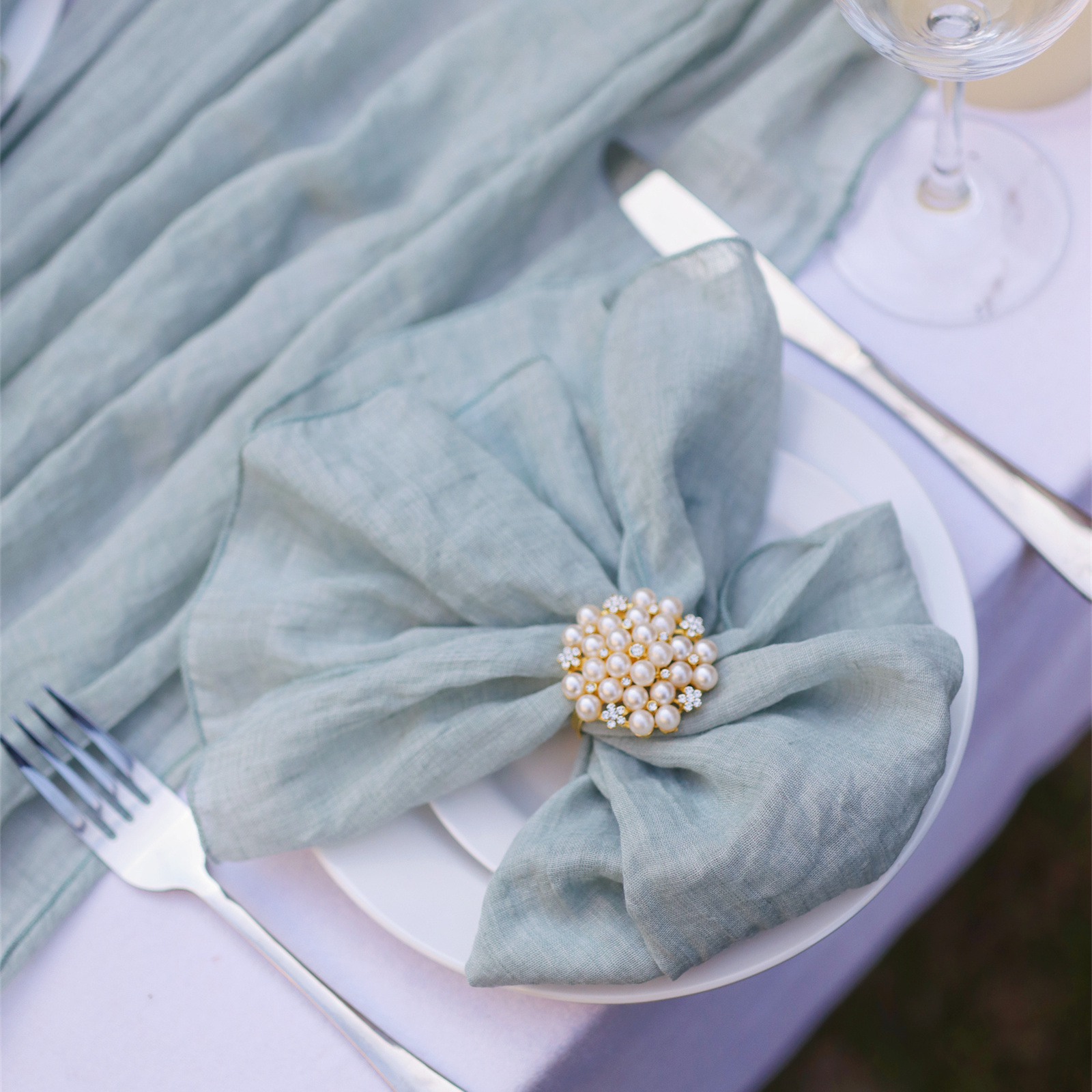 Polyester Napkins Solid Color Napkin Cloth Satin Wedding - Temu