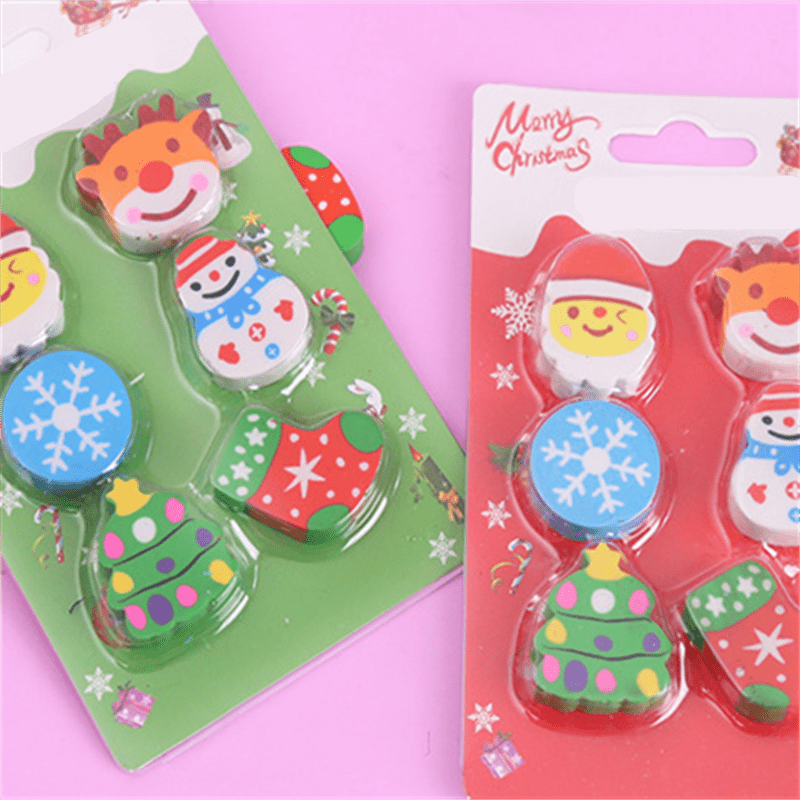 5pcs, Christmas Gifts Christmas School Supplies Erasers Gifts Snowflake  Erasers, Back To School, School Supplies, Kawaii Stationery, Colors For  School