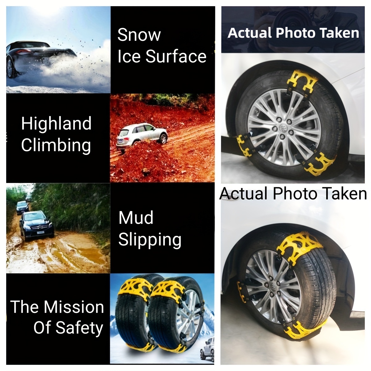 Chaînes à neige pour pneus de voiture Chaînes à neige de sécurité