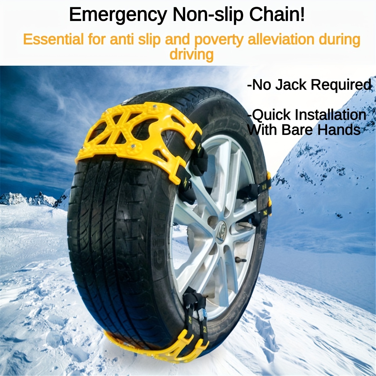 Chaînes à neige antidérapantes pour pneus, chaîne de pneus d
