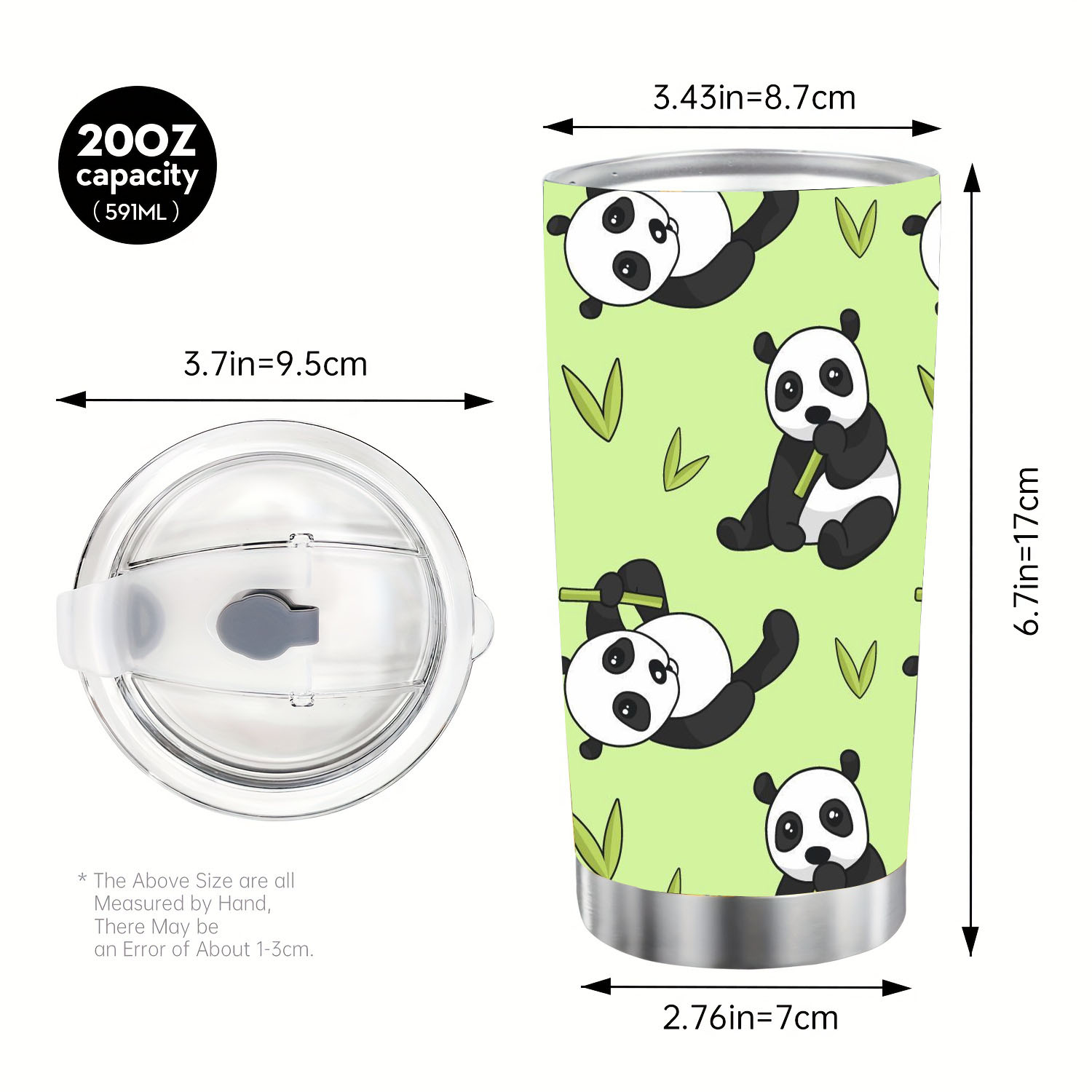 Cartoon Panda Vacuum Cup Stainless Steel Insulated Water - Temu