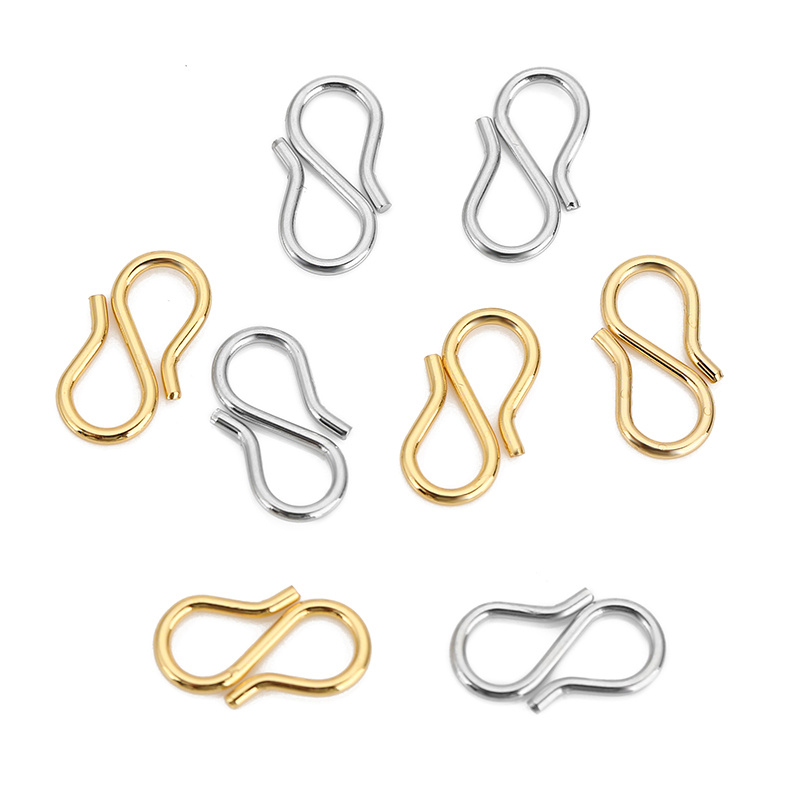 Stainless Steel Golden Color S Shape Clasps Necklace Hooks - Temu