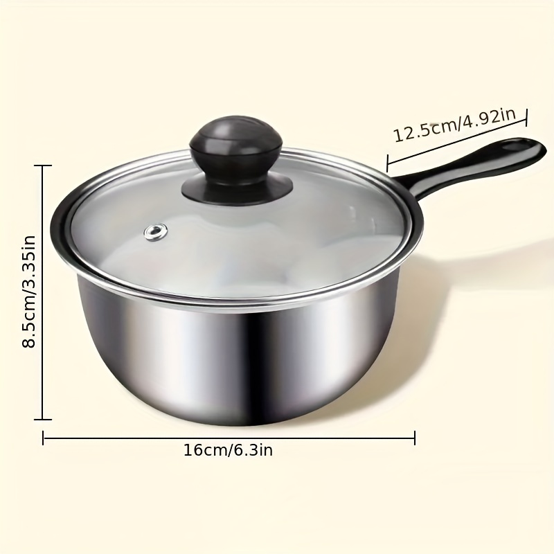 316 Stainless Steel Cooking Pot With/without Steam Grid, Household Soup Pot,  Small Milk Pot, Food Supplement Pot, Non-stick Pot, Frying Or Steaming  Kitchen Pot, Kitchenware, Kitchen Item - Temu