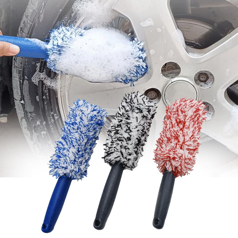Cepillo de limpieza de coche, cepillo de limpieza de microfibra flexible,  herramienta de lavado de coches, limpiador de ruedas, cepillo de limpieza  de