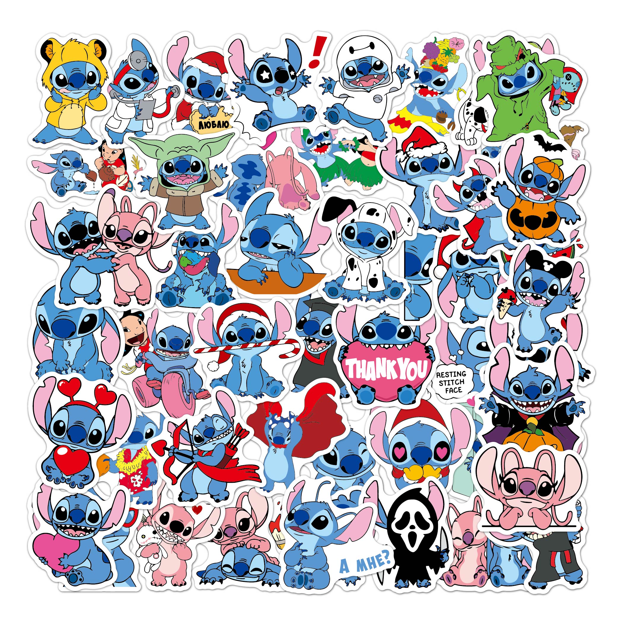 Officially Licensed Stitch Vinyl Waterproof Stickers - Temu Italy
