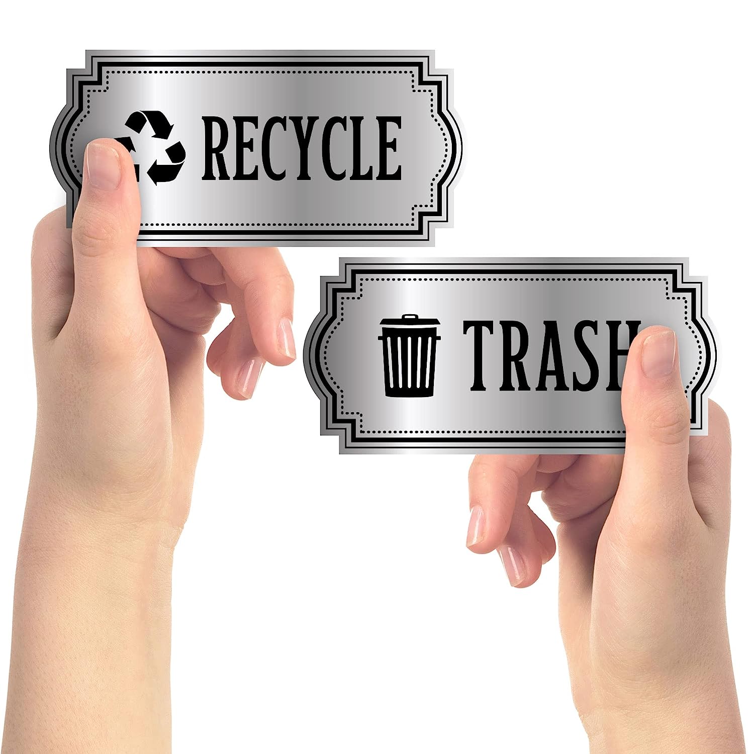 2 Stück Recycling Müll logo symbol – Eleganter Goldener Look - Temu Germany